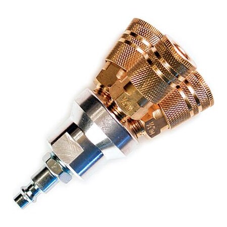 Primefit Primefit (3-Way)Round Air Manifold with -3 1/4" Industrial 6-Ball Brass Couplers M1401-5